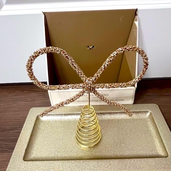 Christian Siriano gold gemstone tree topper bow - Picture 4 of 6